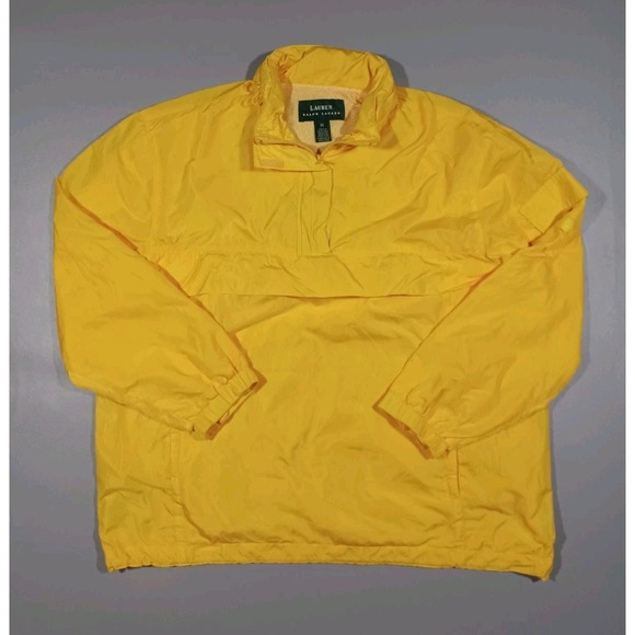 Lauren Ralph Lauren Jacket Mens M Yellow Pullover Nylon‎ Half Zip - Picture 1 of 4